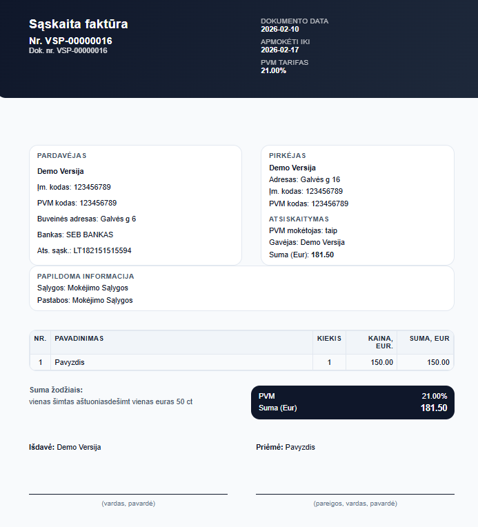 Modern šablono peržiūra